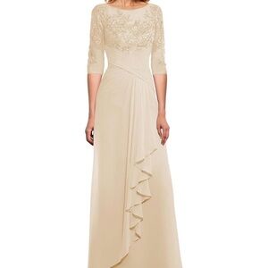 JJs House Cream Lace Wedding Dress